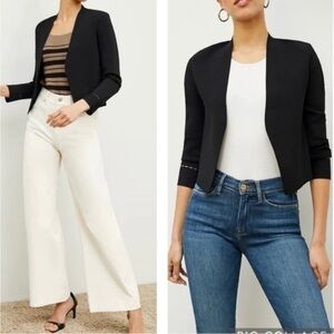 MM Lafleur Black Ponte Stretch The Sant Ambroeus
Blazer Jardigan Suit Jacket